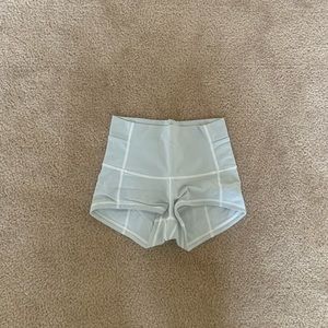Blue-Grey Lululemon 2” Spandex Shorts